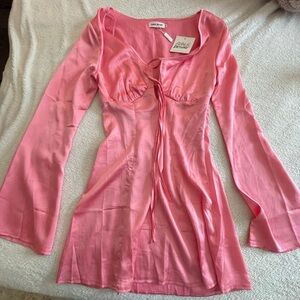 Long Sleeve Pink Dress